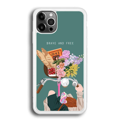 Girly Be Brave and Free iPhone 12 Pro Case-Oxvistore