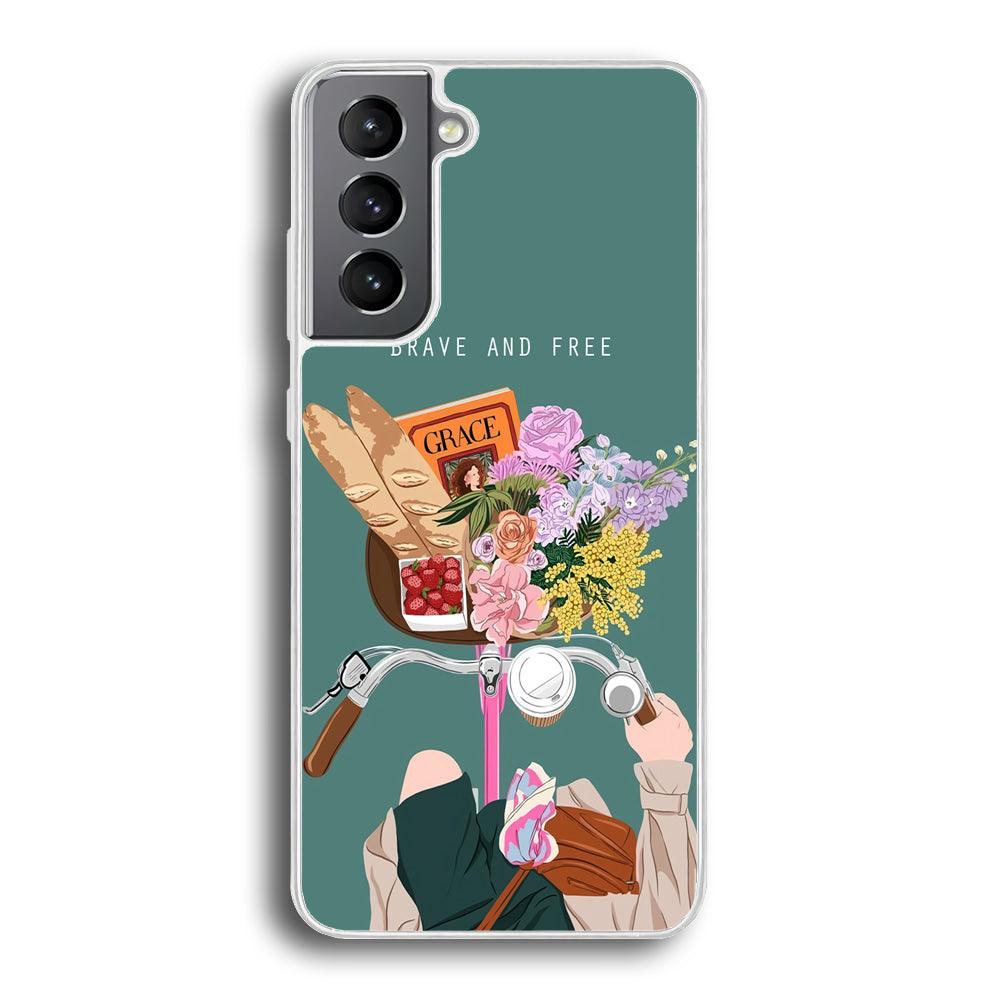 Girly Be Brave and Free Samsung Galaxy S21 Plus Case-Oxvistore