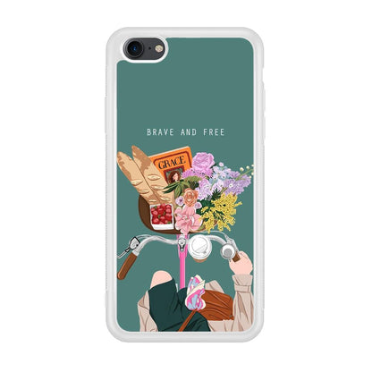 Girly Be Brave and Free iPhone 8 Case-Oxvistore