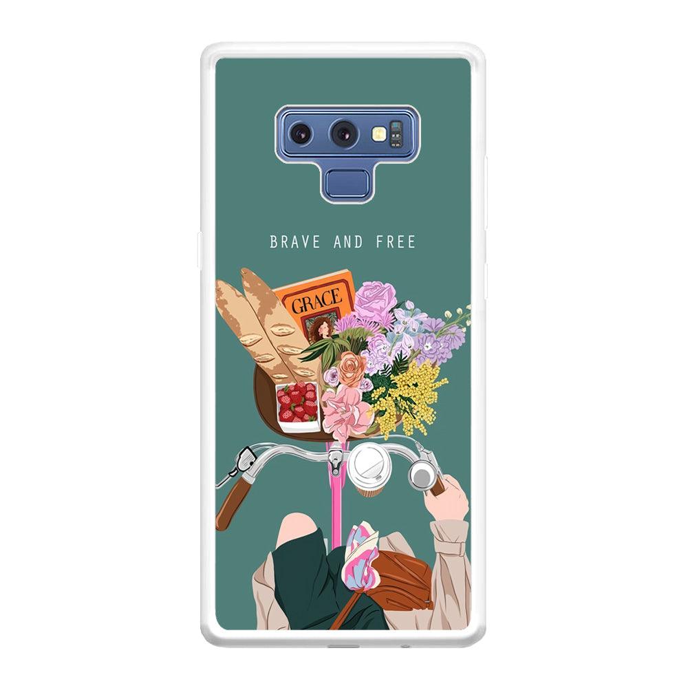 Girly Be Brave and Free Samsung Galaxy Note 9 Case-Oxvistore