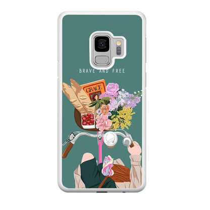 Girly Be Brave and Free Samsung Galaxy S9 Case-Oxvistore