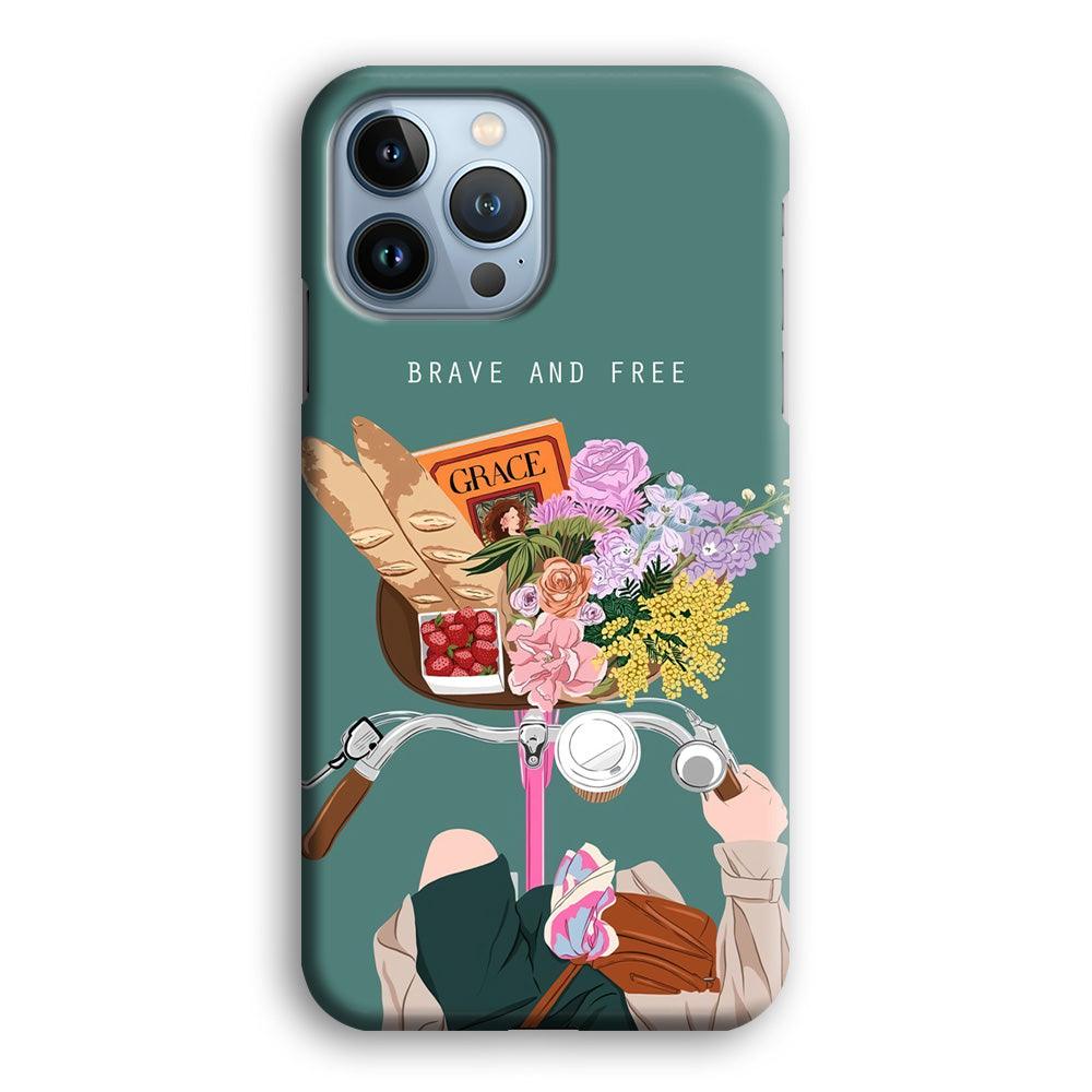 Girly Be Brave and Free iPhone 15 Pro Max Case-Oxvistore