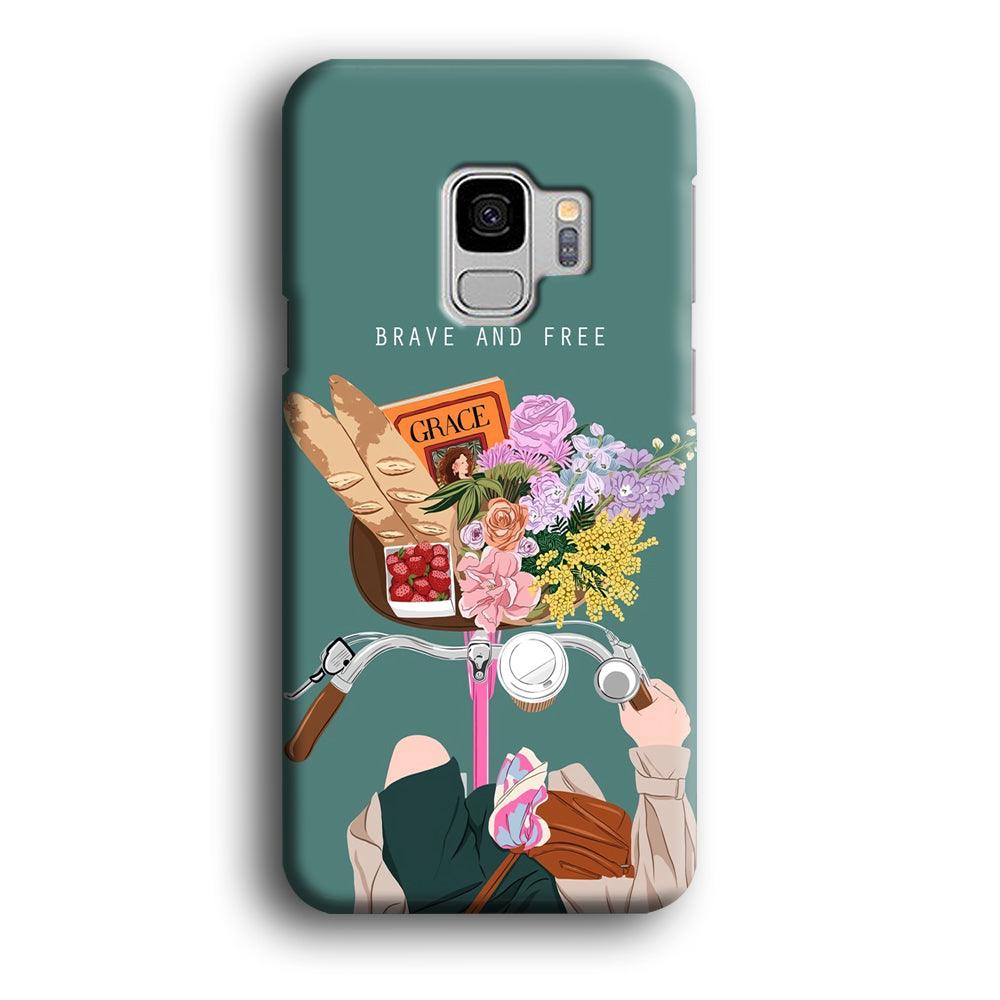 Girly Be Brave and Free Samsung Galaxy S9 Case-Oxvistore