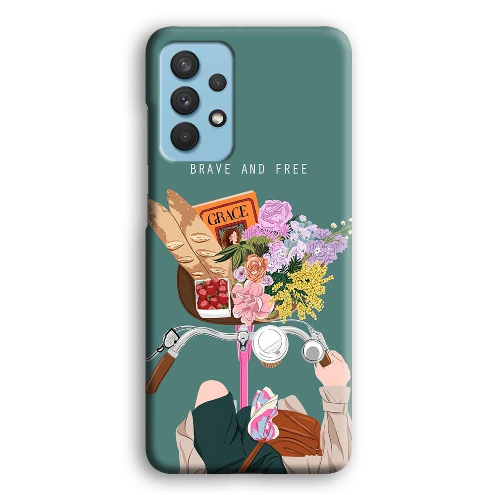 Girly Be Brave and Free Samsung Galaxy A32 Case-Oxvistore