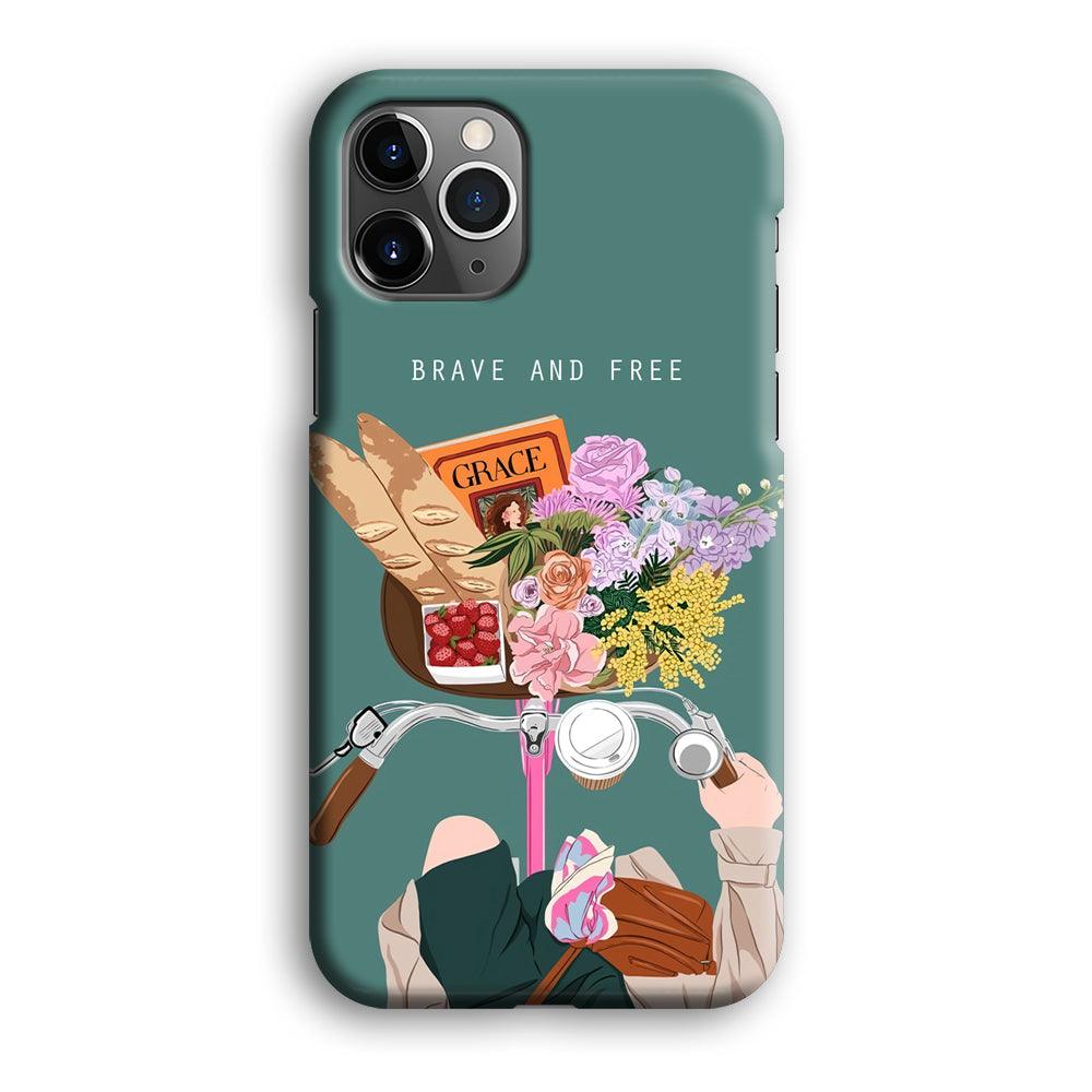 Girly Be Brave and Free iPhone 12 Pro Case-Oxvistore