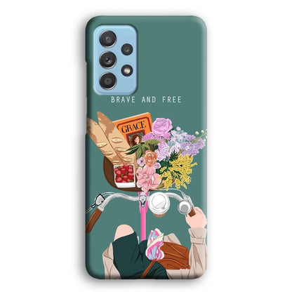 Girly Be Brave and Free Samsung Galaxy A72 Case-Oxvistore