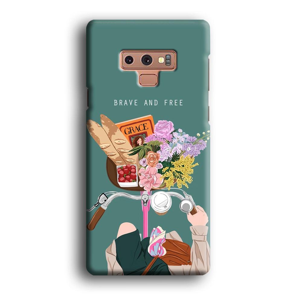 Girly Be Brave and Free Samsung Galaxy Note 9 Case-Oxvistore