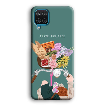 Girly Be Brave and Free Samsung Galaxy A12 Case-Oxvistore