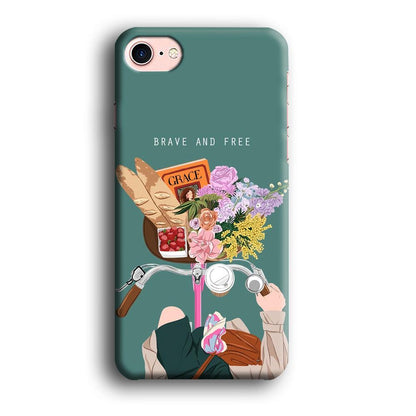 Girly Be Brave and Free iPhone 8 Case-Oxvistore