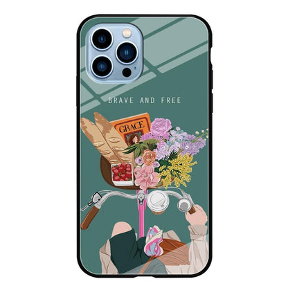 Girly Be Brave and Free iPhone 13 Pro Case-Oxvistore