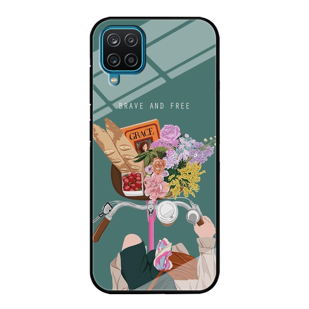 Girly Be Brave and Free Samsung Galaxy A12 Case-Oxvistore