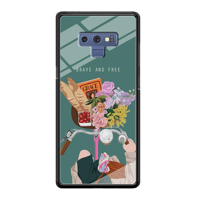 Girly Be Brave and Free Samsung Galaxy Note 9 Case-Oxvistore