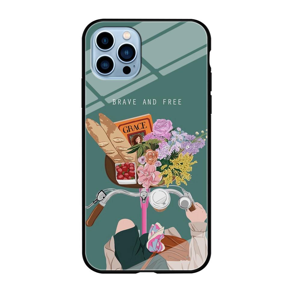 Girly Be Brave and Free iPhone 12 Pro Case-Oxvistore