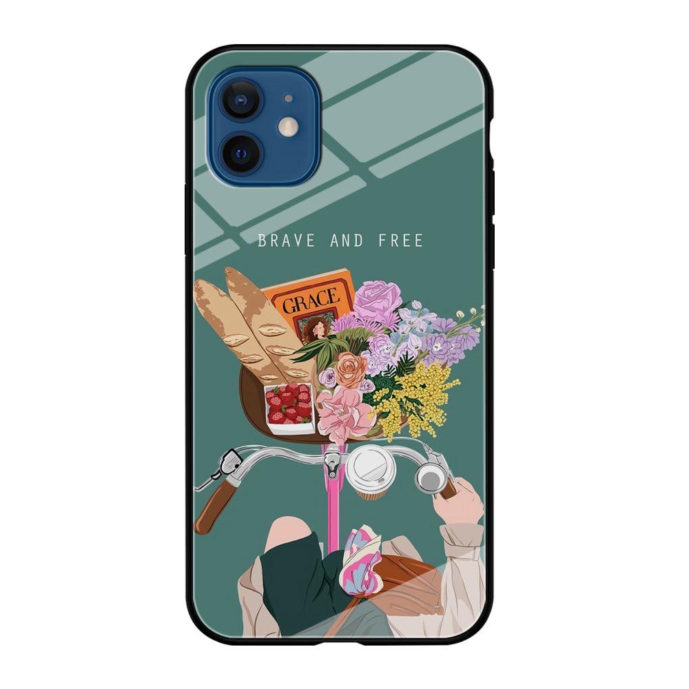 Girly Be Brave and Free iPhone 12 Case-Oxvistore