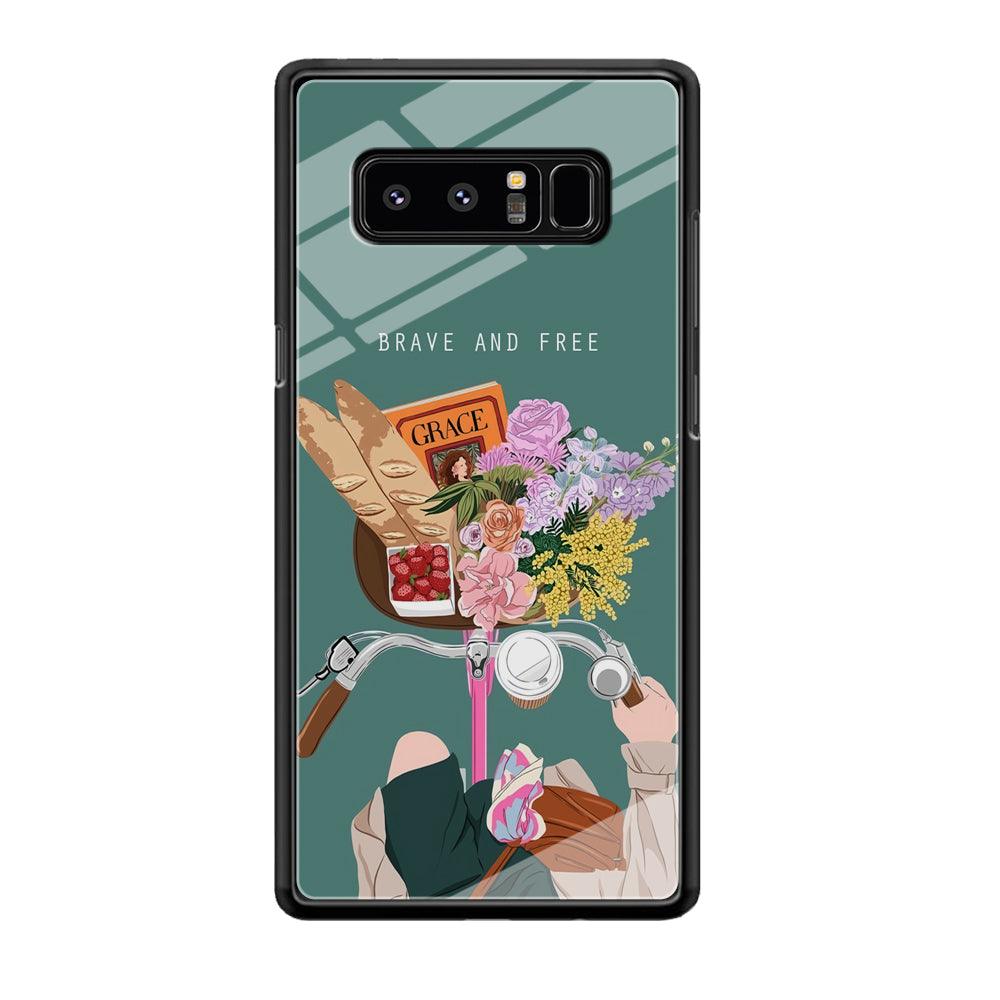 Girly Be Brave and Free Samsung Galaxy Note 8 Case-Oxvistore