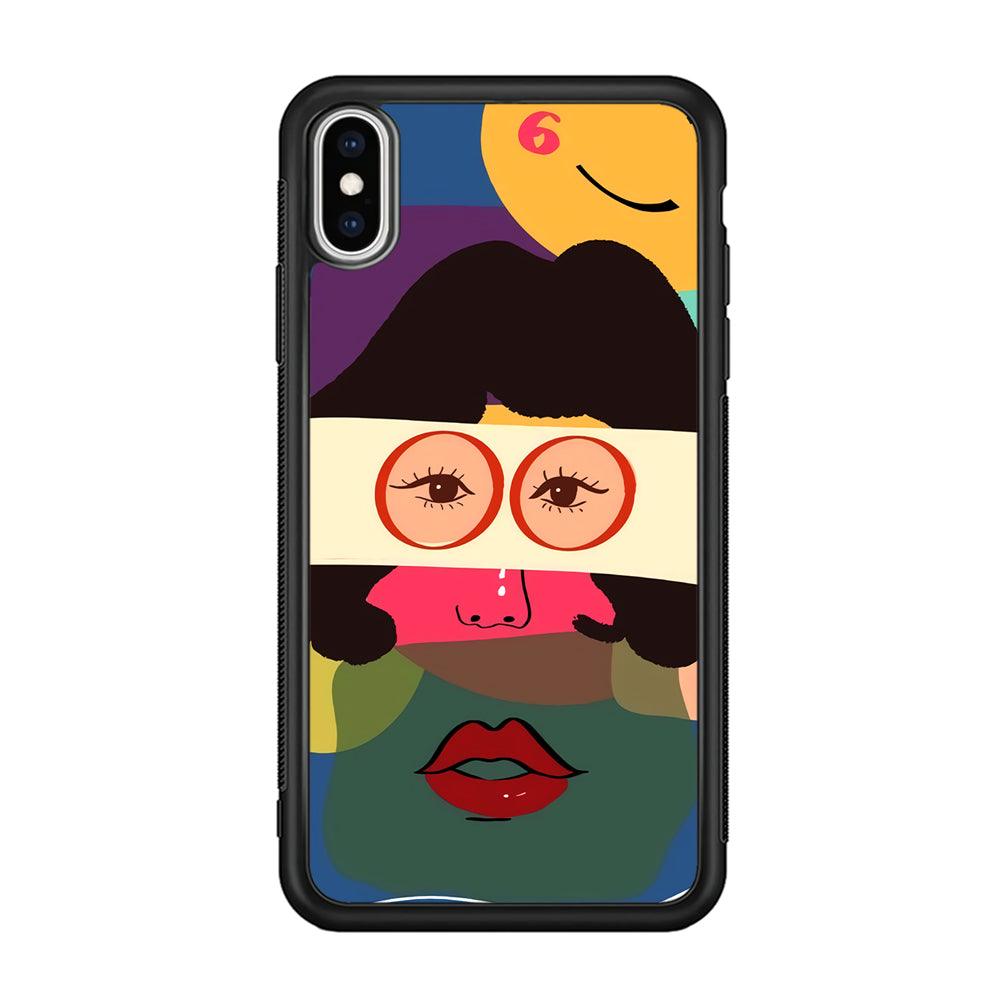 Girly Charm of The Five Senses iPhone XS Case-Rubber Black (2D Case)-Oxvistore