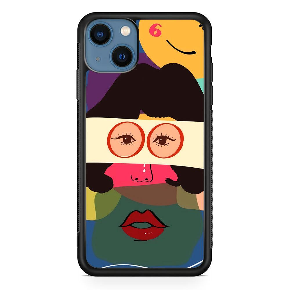 Girly Charm of The Five Senses iPhone 15 Case-Rubber Black (2D Case)-Oxvistore