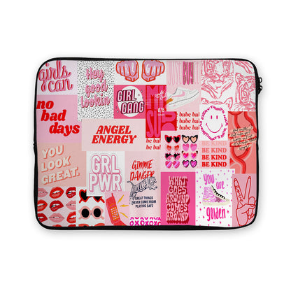 Girly Pink Aesthetic Laptop Sleeve Protective Cover