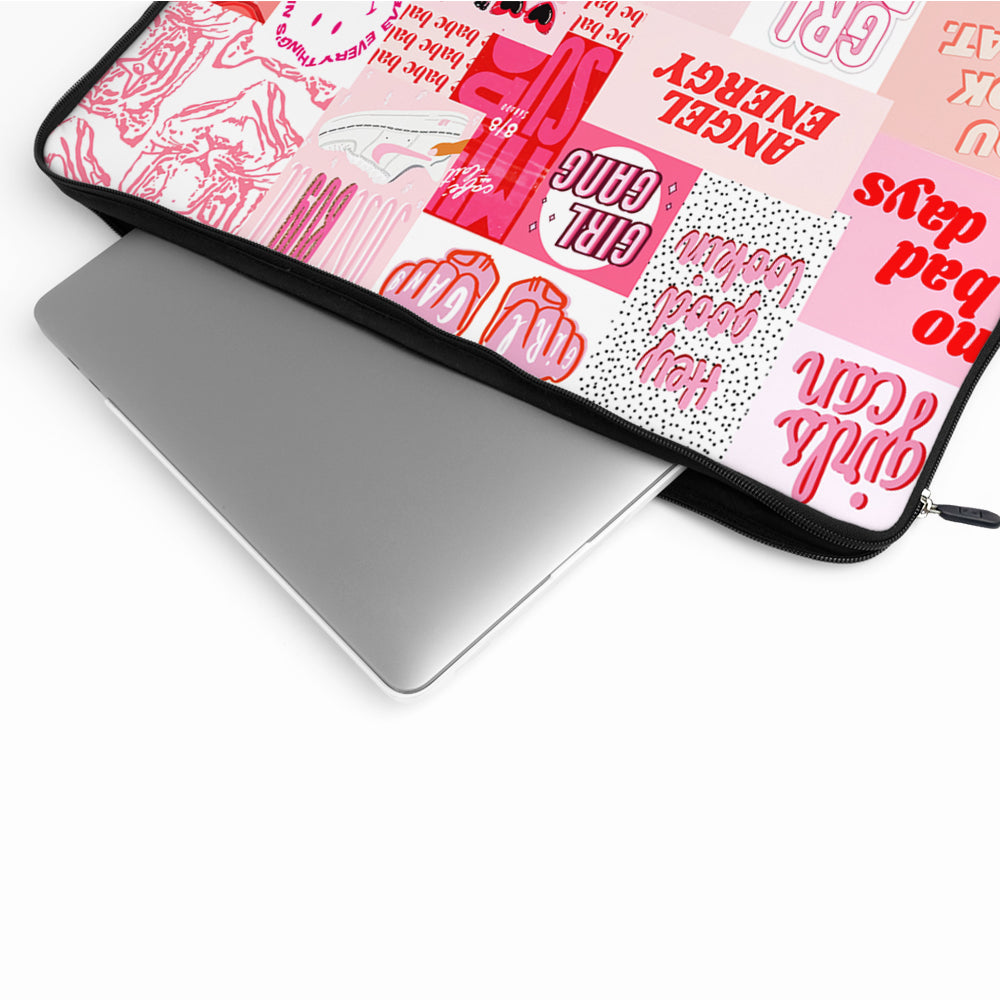 Girly Pink Aesthetic Laptop Sleeve Protective Cover