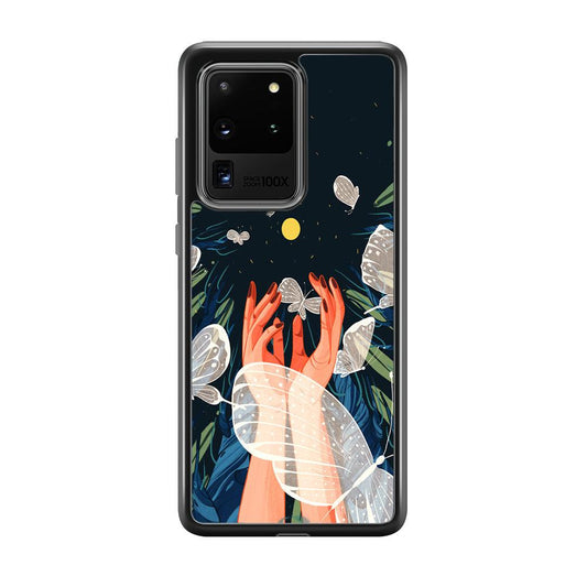 Girly Sweety Beauty Hands Samsung Galaxy S20 Ultra Case-Rubber Black (2D Case)-Oxvistore
