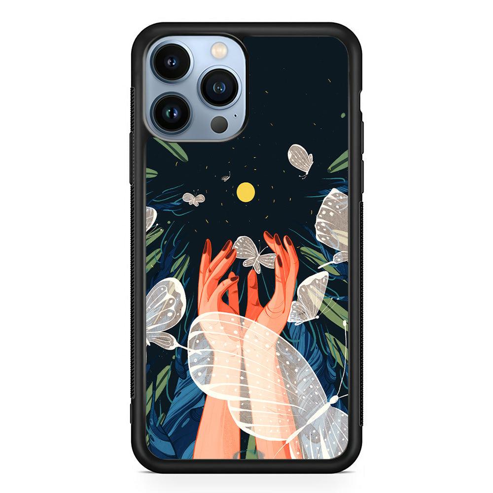 Girly Sweety Beauty Hands iPhone 13 Pro Max Case-Rubber Black (2D Case)-Oxvistore