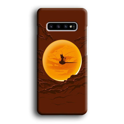 Goku Silhouette of The Moon Samsung Galaxy S10 Case-Oxvistore