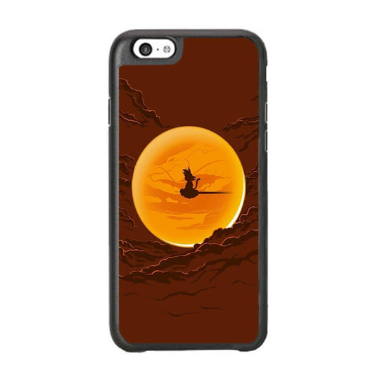 Goku Silhouette of The Moon iPhone 6 Plus | 6s Plus Case-Rubber Black (2D Case)-Oxvistore