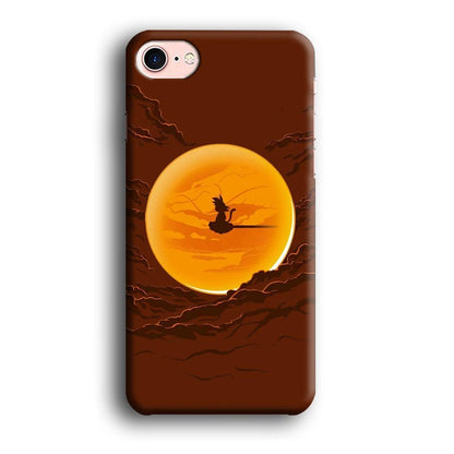 Goku Silhouette of The Moon iPhone 8 Case-Oxvistore