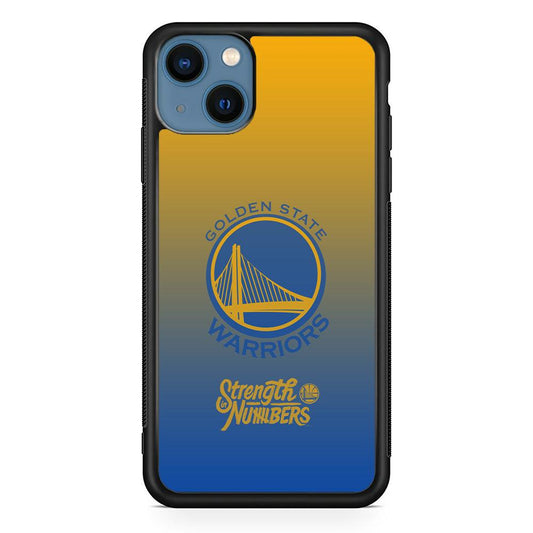 Golden State Warriors Merger of The Layer iPhone 15 Case-Rubber Black (2D Case)-Oxvistore
