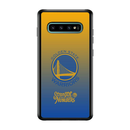 Golden State Warriors Merger of The Layer Samsung Galaxy S10 Case-Rubber Black (2D Case)-Oxvistore