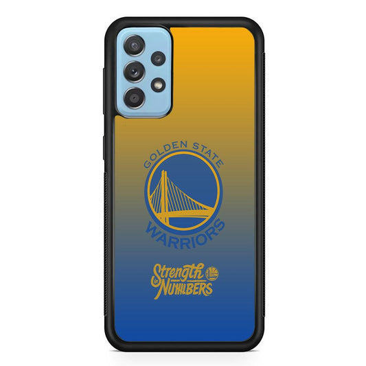 Golden State Warriors Merger of The Layer Samsung Galaxy A72 Case-Rubber Black (2D Case)-Oxvistore