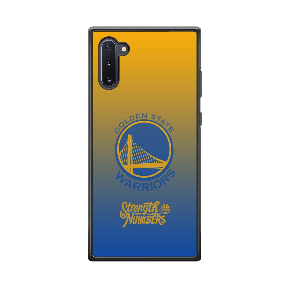 Golden State Warriors Merger of The Layer Samsung Galaxy Note 10 Case-Rubber Black (2D Case)-Oxvistore