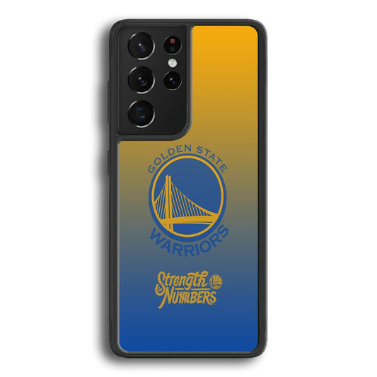 Golden State Warriors Merger of The Layer Samsung Galaxy S22 Ultra Case-Rubber Black (2D Case)-Oxvistore