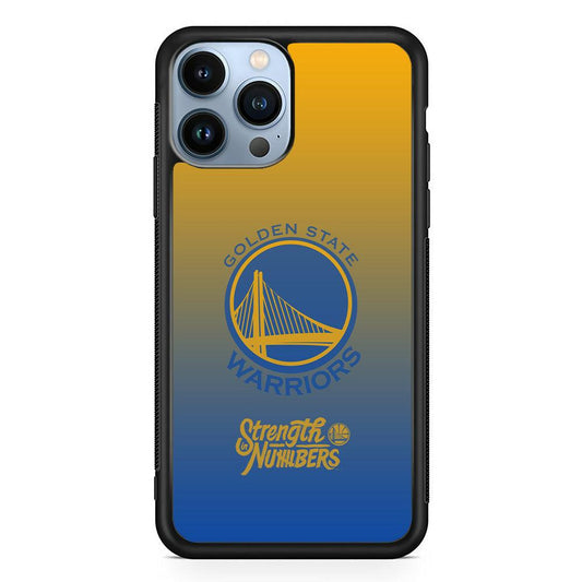 Golden State Warriors Merger of The Layer iPhone 13 Pro Max Case-Rubber Black (2D Case)-Oxvistore