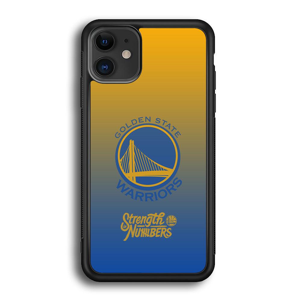 Golden State Warriors Merger of The Layer iPhone 11 Case-Rubber Black (2D Case)-Oxvistore
