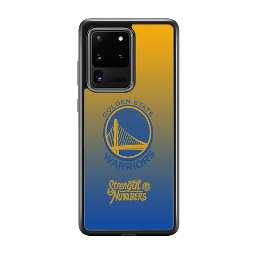 Golden State Warriors Merger of The Layer Samsung Galaxy S20 Ultra Case-Rubber Black (2D Case)-Oxvistore