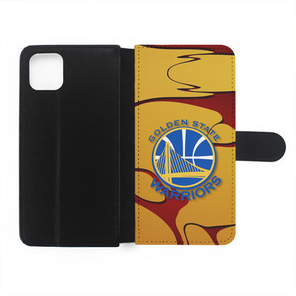 Golden State Warriors Pattern Flip Wallet Phone Case