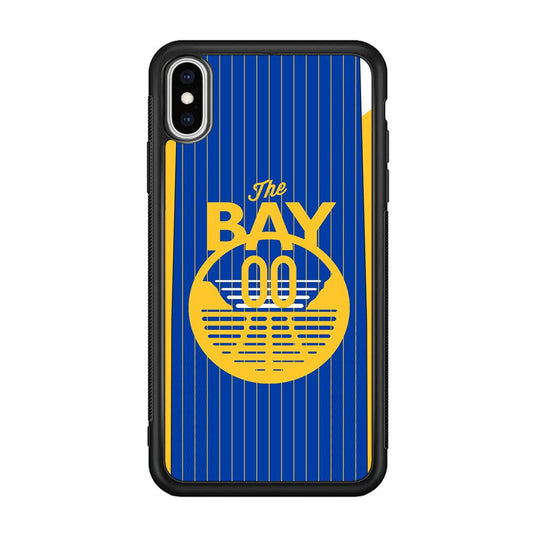 Golden State Warriors The Bay Jersey iPhone Xs Max Case-Rubber Black (2D Case)-Oxvistore
