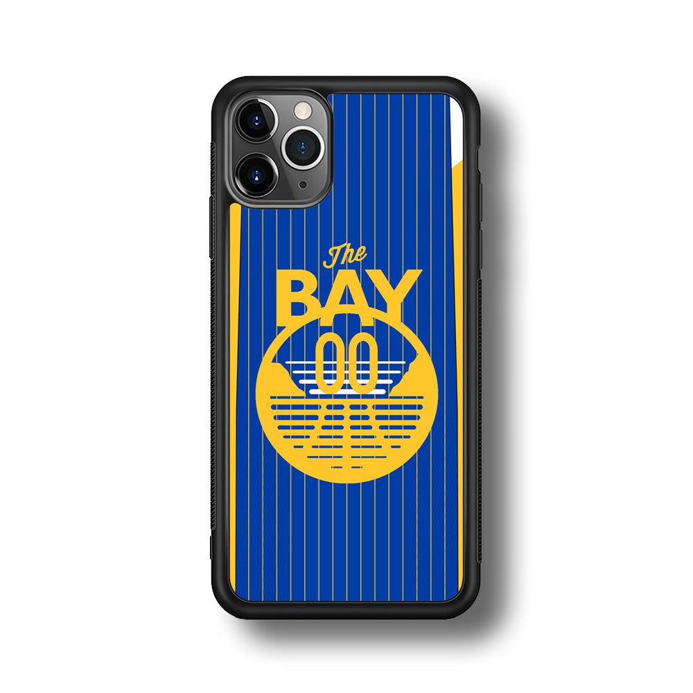 Golden State Warriors The Bay Jersey iPhone 11 Pro Max Case-Rubber Black (2D Case)-Oxvistore