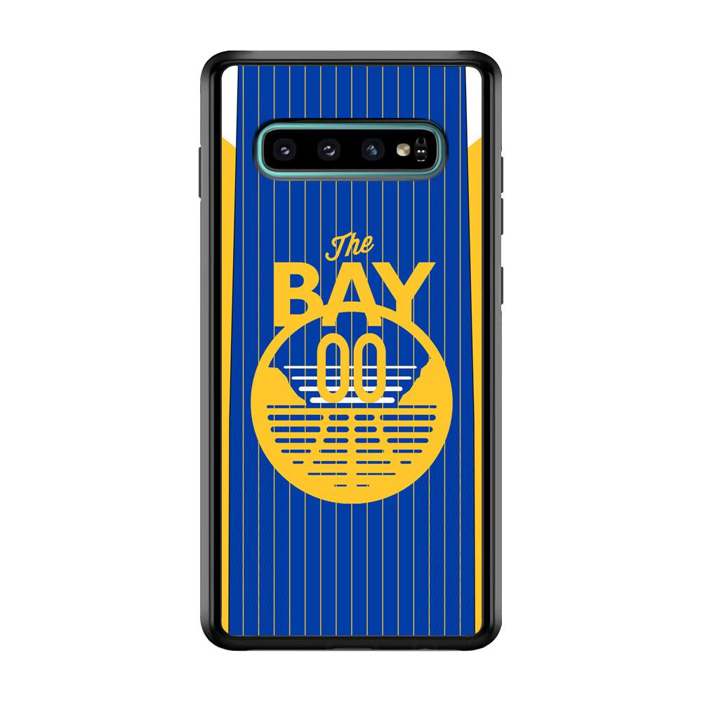 Golden State Warriors The Bay Jersey Samsung Galaxy S10 Case-Rubber Black (2D Case)-Oxvistore