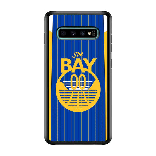 Golden State Warriors The Bay Jersey Samsung Galaxy S10 Case-Rubber Black (2D Case)-Oxvistore