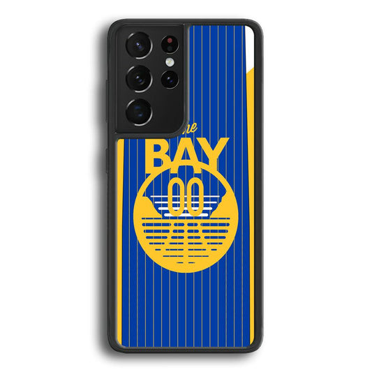 Golden State Warriors The Bay Jersey Samsung Galaxy S21 Ultra Case-Rubber Black (2D Case)-Oxvistore