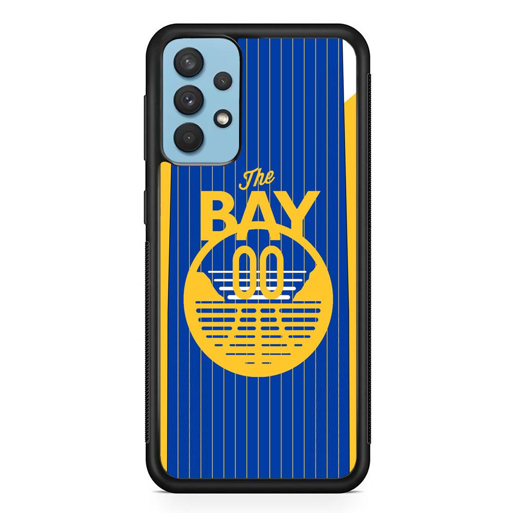 Golden State Warriors The Bay Jersey Samsung Galaxy A32 Case-Rubber Black (2D Case)-Oxvistore