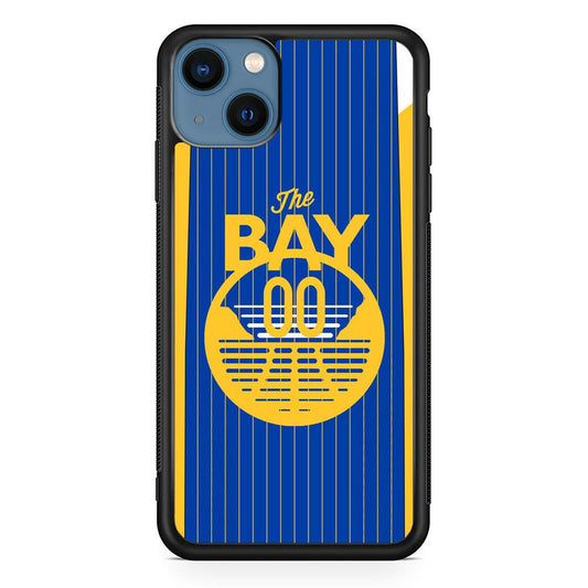 Golden State Warriors The Bay Jersey iPhone 14 Plus Case-Rubber Black (2D Case)-Oxvistore
