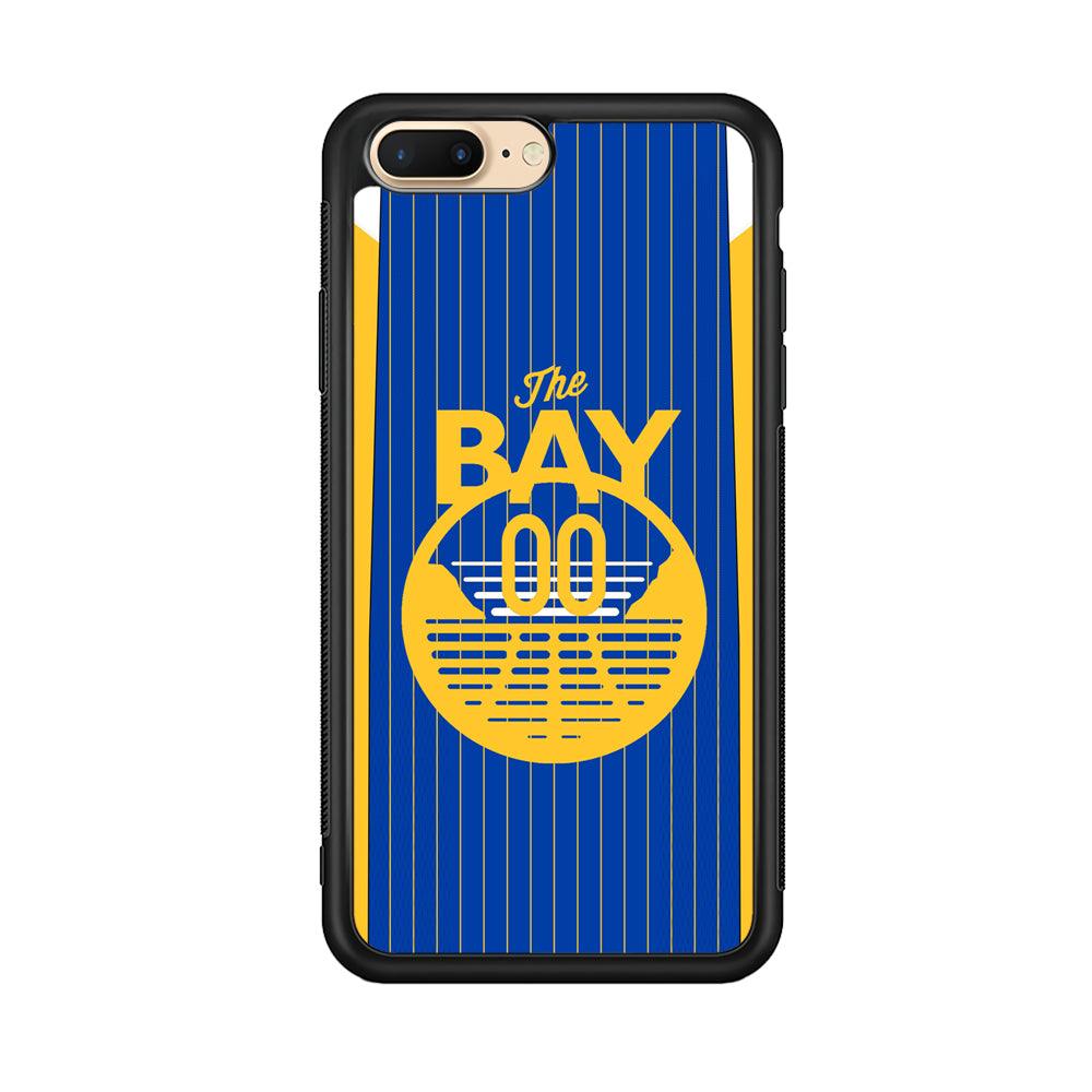 Golden State Warriors The Bay Jersey iPhone 8 Plus Case-Rubber Black (2D Case)-Oxvistore