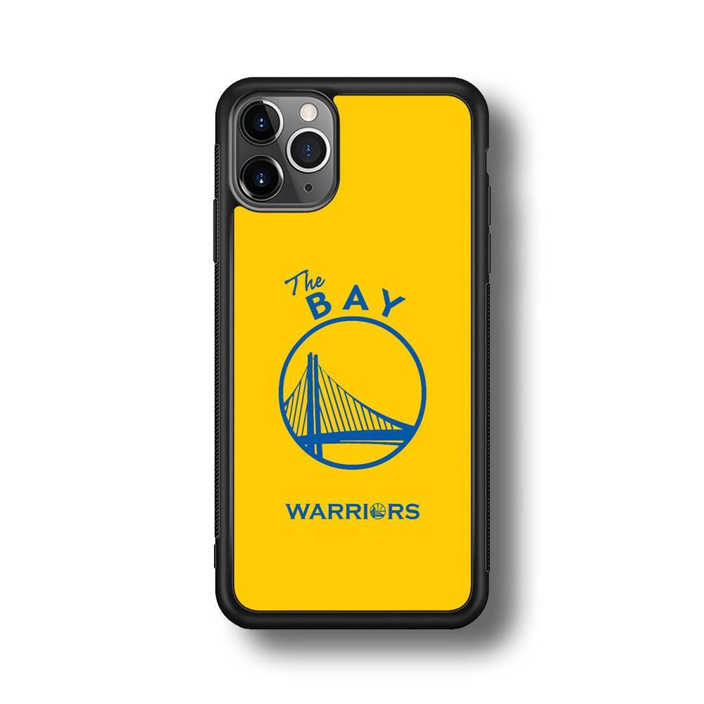 Golden State Warriors The Blue Silhouette iPhone 11 Pro Max Case-Rubber Black (2D Case)-Oxvistore
