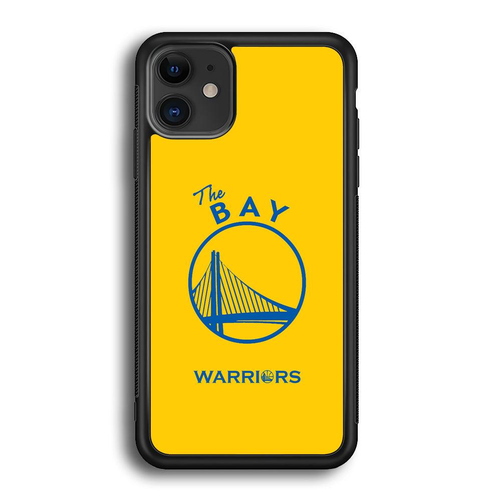 Golden State Warriors The Blue Silhouette iPhone 11 Case-Rubber Black (2D Case)-Oxvistore