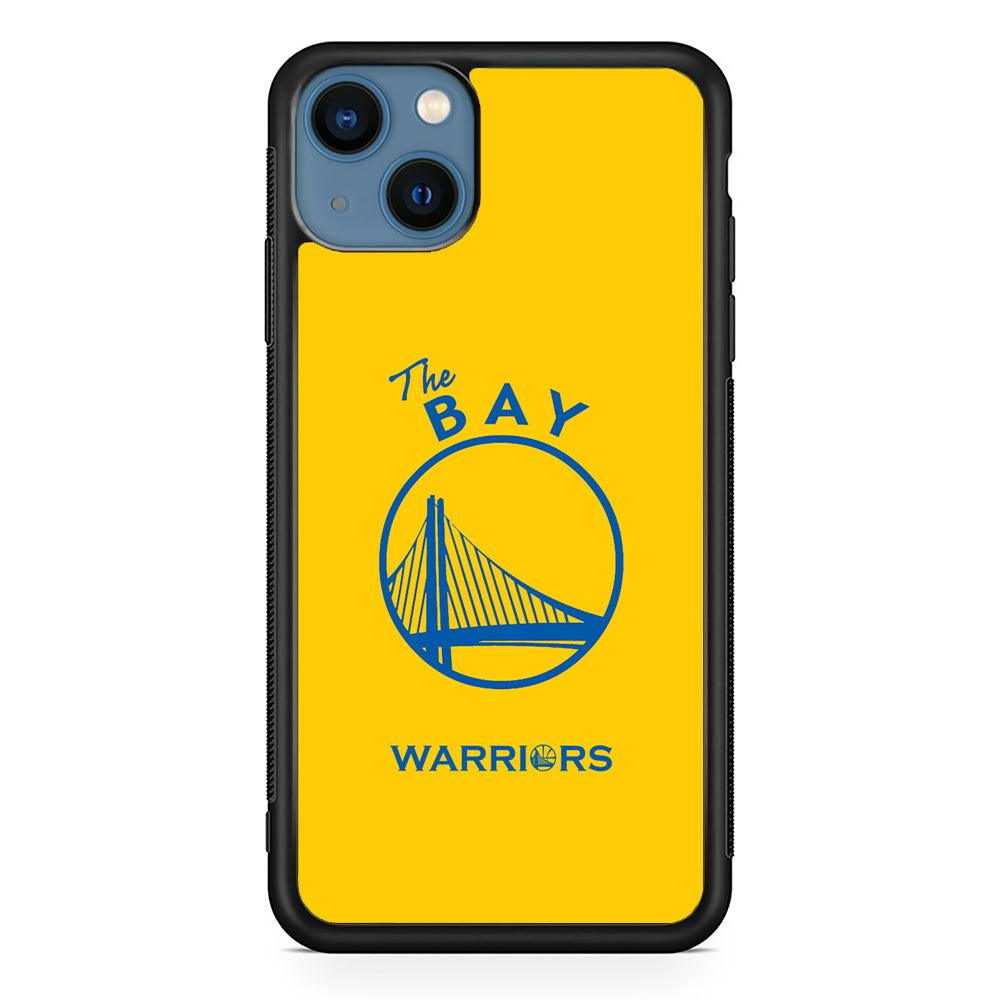Golden State Warriors The Blue Silhouette iPhone 14 Case-Rubber Black (2D Case)-Oxvistore
