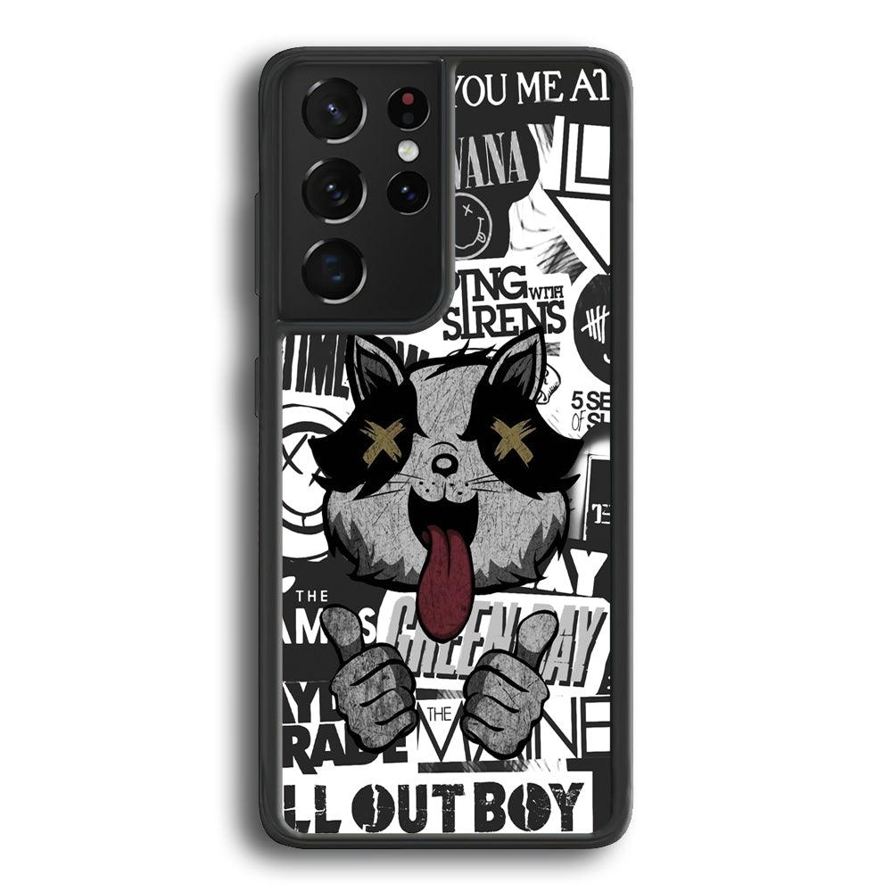 Good Stories of Playlist Samsung Galaxy S23 Ultra Case-Rubber White (2D Case)-Oxvistore