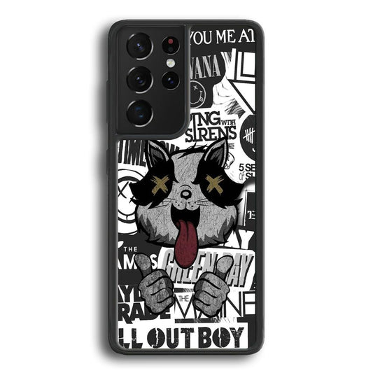 Good Stories of Playlist Samsung Galaxy S23 Ultra Case-Rubber White (2D Case)-Oxvistore